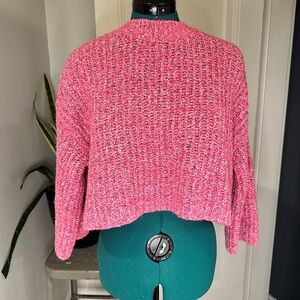 Sincerely Jules Juniors Size XS Hot Pink‎ Crop  Sweater  Bell Sleeve Preloved